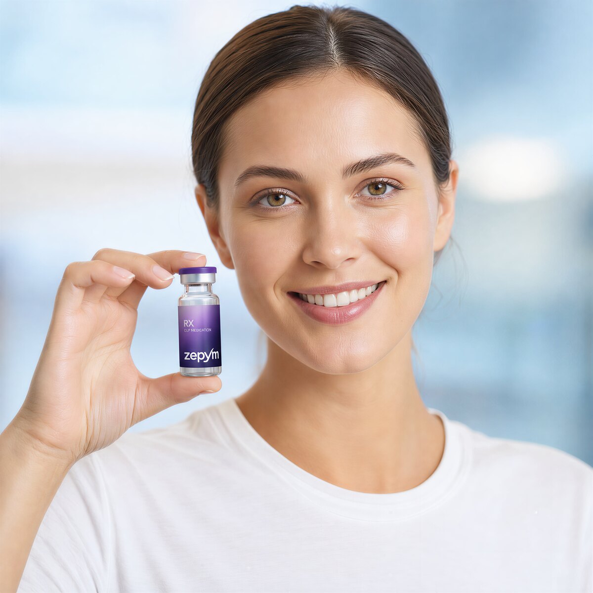 Zepym Health patient holding a prescription vial